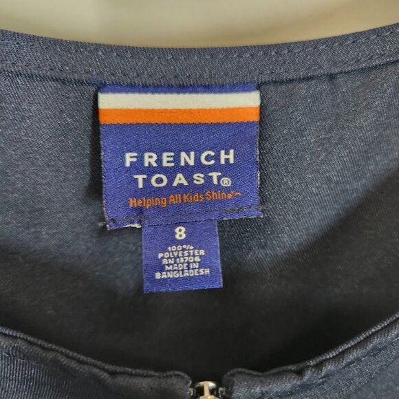 French Toast Girls Zipper Front Jumper Uniform Dress‎ in Navy Blue - Size 8 - Picture 6 of 6